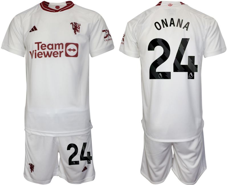 Men 2023-2024 Club Manchester United away white #24 Soccer Jersey->->Soccer Club Jersey